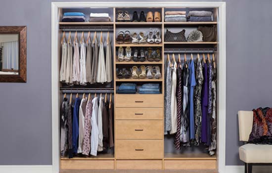 Custom reach-in closet
